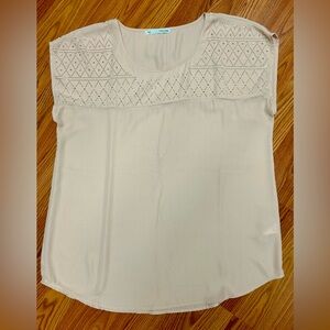 Maurices Embellished Cap Sleeve Top L